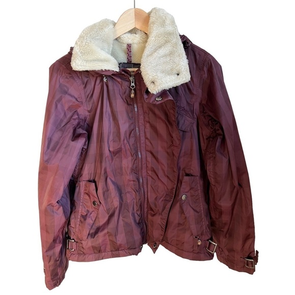 BURTON Snowboard Ski Technical Outdoor Hooded Faux Fur Gorpcore Parka Small - Picture 10 of 13